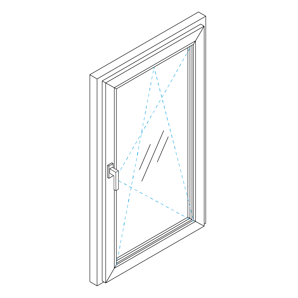 Окно поворотно-откидное 600×900