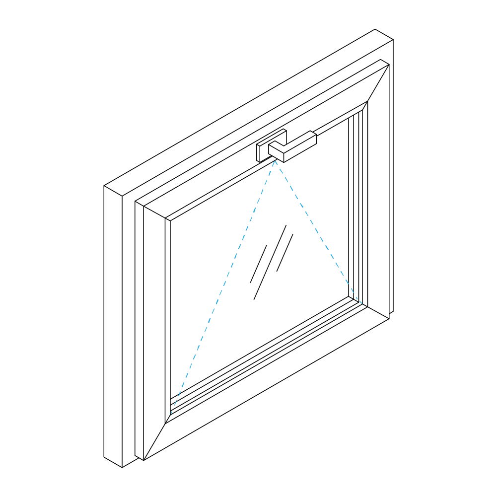 Окно откидное 700×500