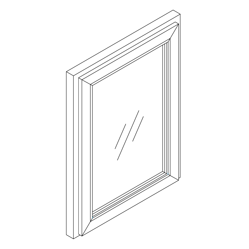 Окно глухое 650×600