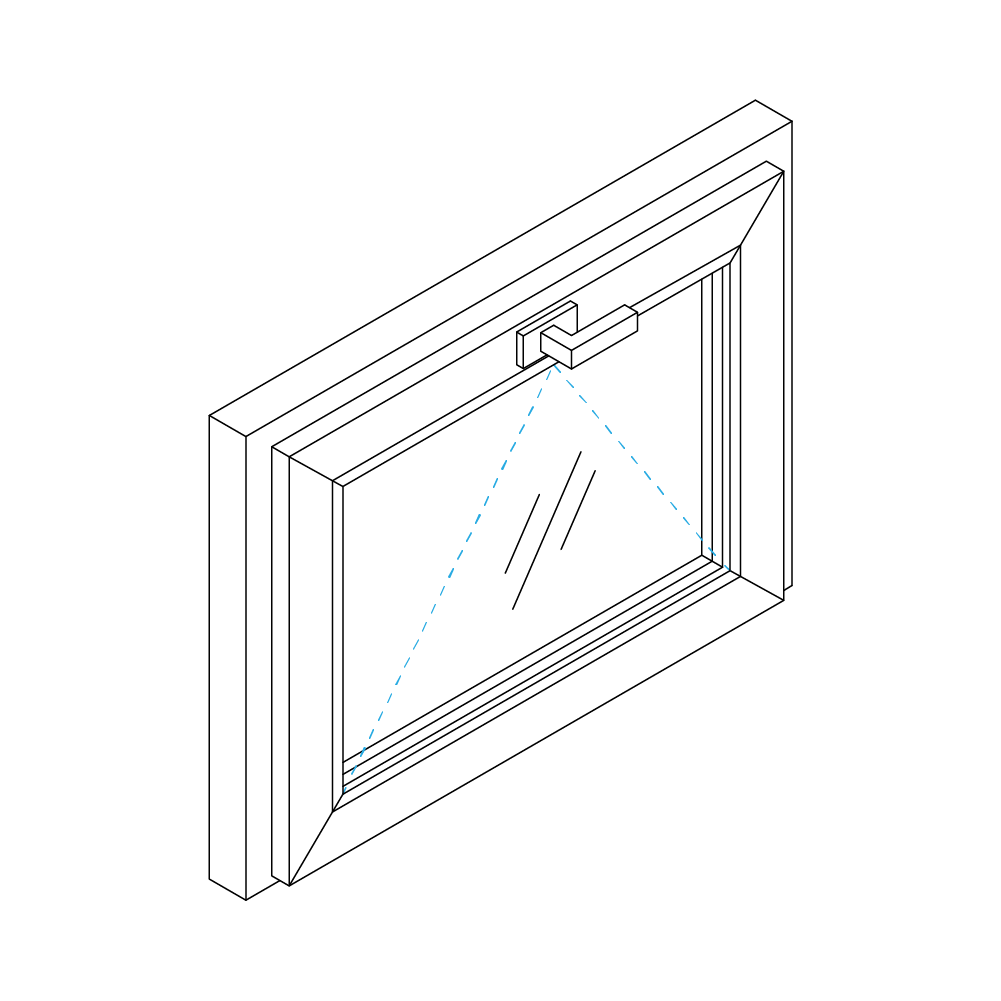 Окно откидное 1000×600