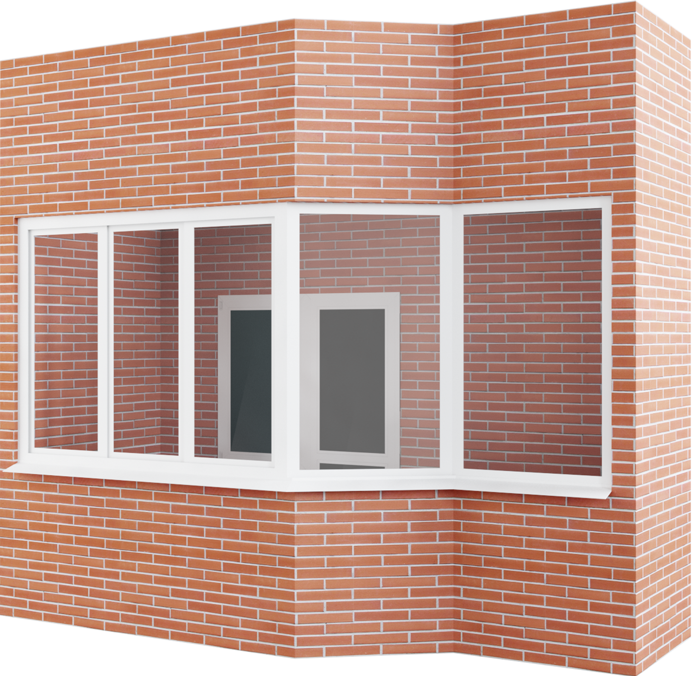Балкон с холодным внешним остеклением и с теплым внутренним (балконный блок)