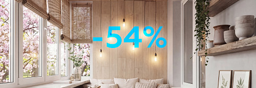 Баннер с акцией Отделка лоджий.