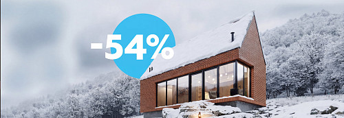 Баннер с акцией Акция по коттеджам.